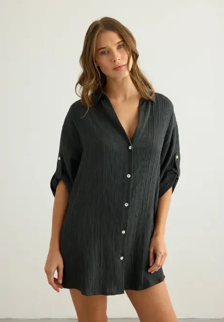 The Kaya Oversized Shirt Dress